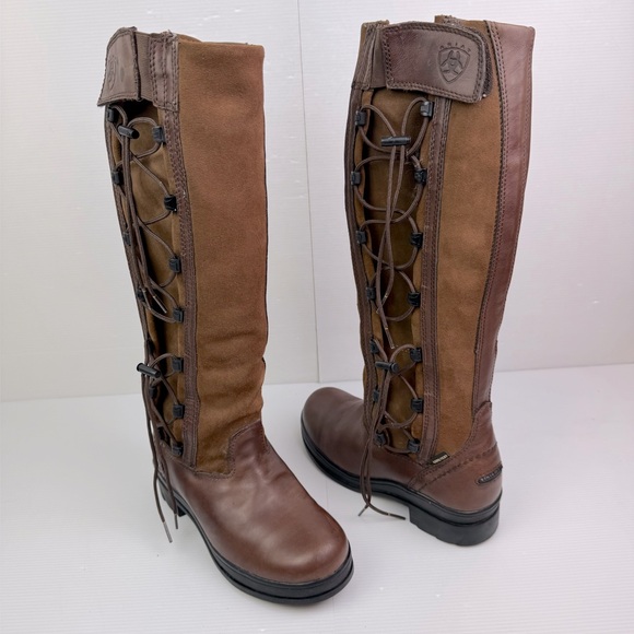 Ariat Women's Sz7B Grasmere H2O Brown Boots Style:65328 Suede Leather Knee Hight